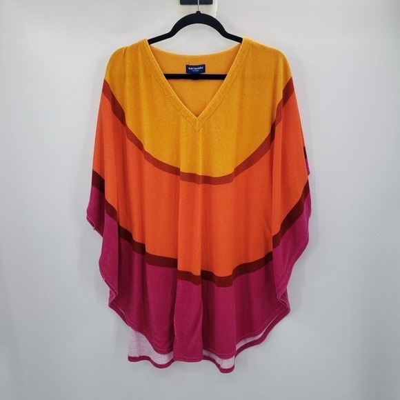 Marimekko Striped Terry Cloth Swim Cover Up Shawl Womens Small Medium Colorful - Picture 13 of 13